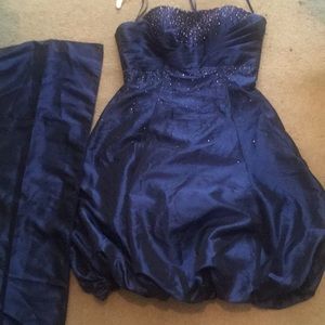 Deep Royal Blue Sweetheart Mini Dress
